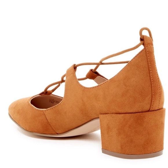 Charles David Lace Up Heels Suede Sz 10 - Picture 2 of 6